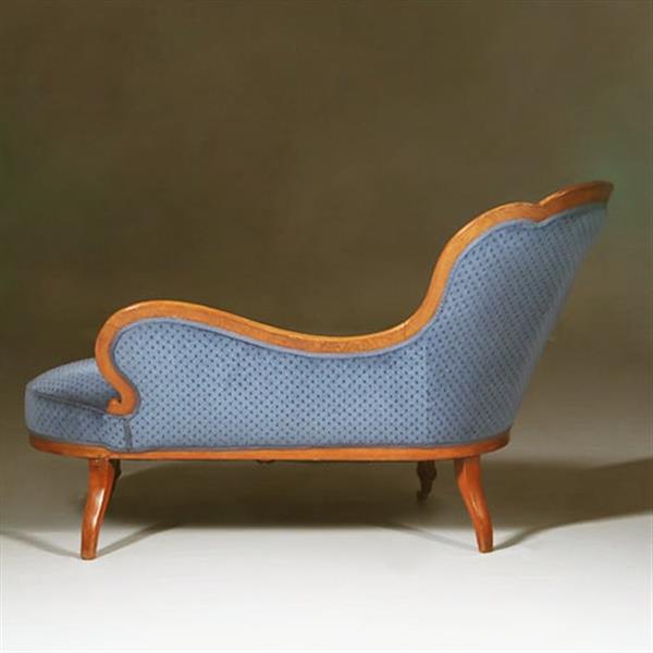 Grote foto elegante mahonie willem iii sofa met lavendelblauw velours no.290805 antiek en kunst stoelen en banken