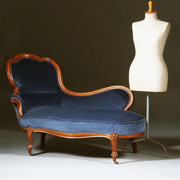 Grote foto elegante mahonie willem iii sofa met lavendelblauw velours no.290805 antiek en kunst stoelen en banken
