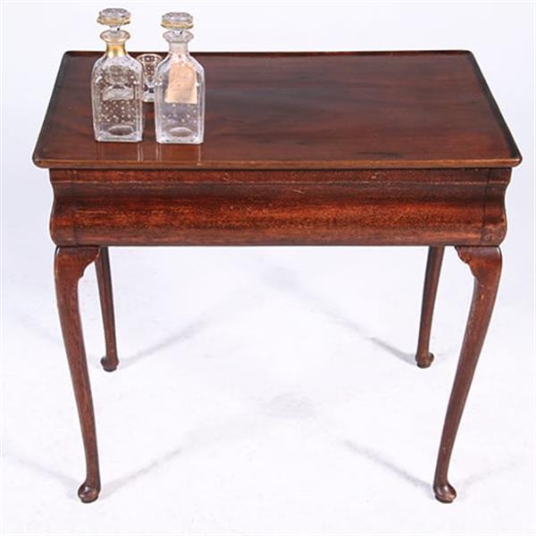 Grote foto hollandse wandtafel of theetafel 18e eeuw met aan elke zijkant een kleine lade no.381240 antiek en kunst stoelen en banken