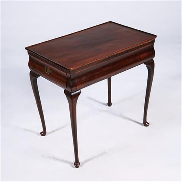 Grote foto hollandse wandtafel of theetafel 18e eeuw met aan elke zijkant een kleine lade no.381240 antiek en kunst stoelen en banken