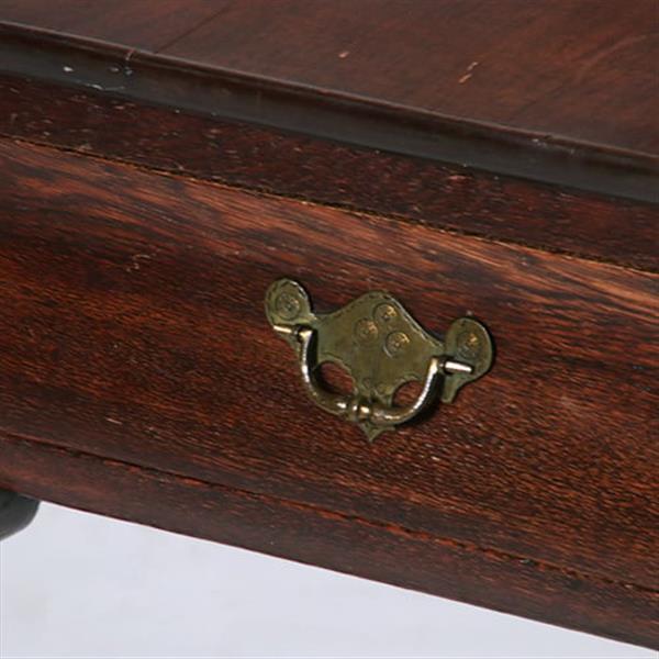 Grote foto hollandse wandtafel of theetafel 18e eeuw met aan elke zijkant een kleine lade no.381240 antiek en kunst stoelen en banken