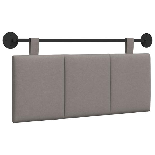 Grote foto vidaxl hangend hoofdeinde wandgemonteerd taupe 110 x 55 x 5 cm stof antiek en kunst stoelen en banken