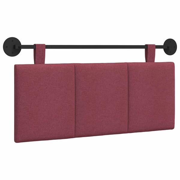 Grote foto vidaxl hangend hoofdeinde wandgemonteerd wijnrood 110 x 55 x 5 cm stof antiek en kunst stoelen en banken