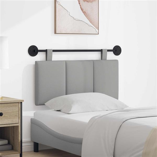 Grote foto vidaxl hangend hoofdeinde gestreept wolkengrijs 100 x 55 x 5 cm stof antiek en kunst stoelen en banken