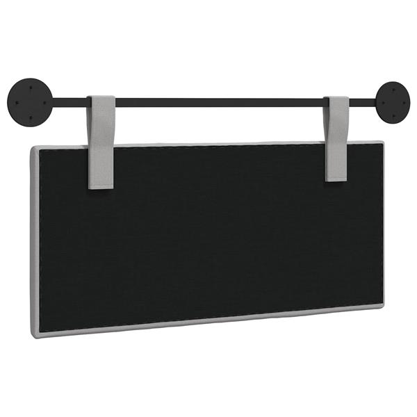 Grote foto vidaxl hangend hoofdeinde gestreept wolkengrijs 90 x 55 x 5 cm stof antiek en kunst stoelen en banken