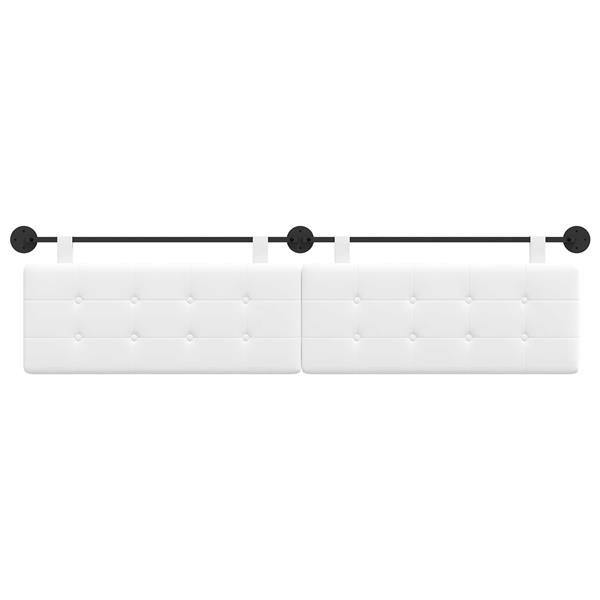 Grote foto vidaxl hangend hoofdeinde wandgemonteerd wit 210 x 55 x 5 cm antiek en kunst stoelen en banken