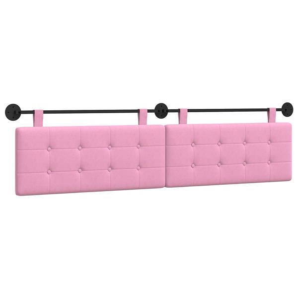 Grote foto vidaxl hangend hoofdeinde wandgemonteerd roze 210 x 55 x 5 cm antiek en kunst stoelen en banken