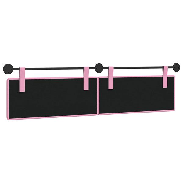 Grote foto vidaxl hangend hoofdeinde wandgemonteerd roze 210 x 55 x 5 cm antiek en kunst stoelen en banken