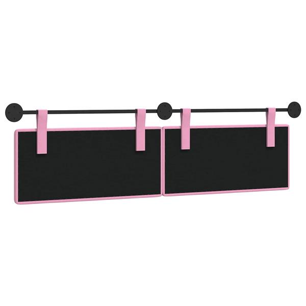 Grote foto vidaxl hangend hoofdeinde wandgemonteerd roze 190 x 55 x 5 cm stof antiek en kunst stoelen en banken