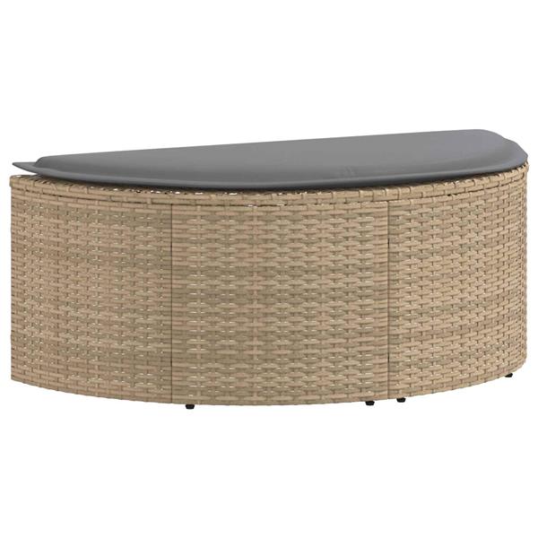 Grote foto vidaxl tuinbank met kussen 8 pcs beige en licht grijs poly rattan tuin en terras tuinmeubelen