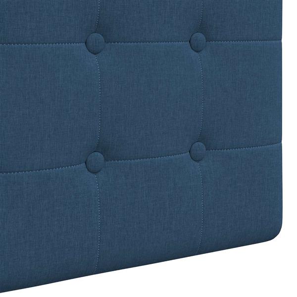 Grote foto vidaxl hangend hoofdbord blauw stof antiek en kunst stoelen en banken