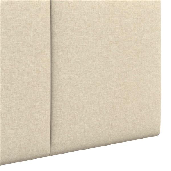 Grote foto vidaxl hangend hoofdeinde wandgemonteerd cr me 110 x 55 x 5 cm stof antiek en kunst stoelen en banken