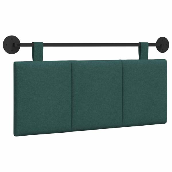 Grote foto vidaxl hangend hoofdeinde gestreept donkergroen 110 x 55 x 5 cm stof antiek en kunst stoelen en banken