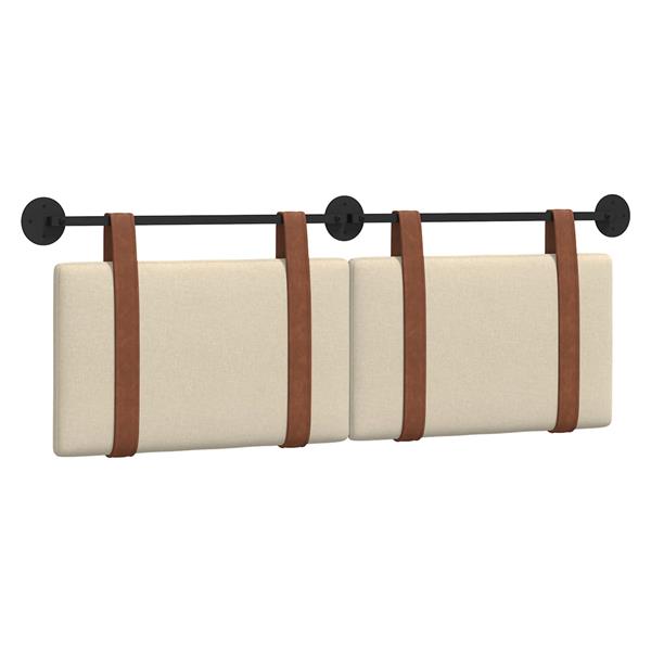 Grote foto vidaxl hangend hoofdeinde effen cr me 140 x 40 cm bewerkt hout antiek en kunst stoelen en banken