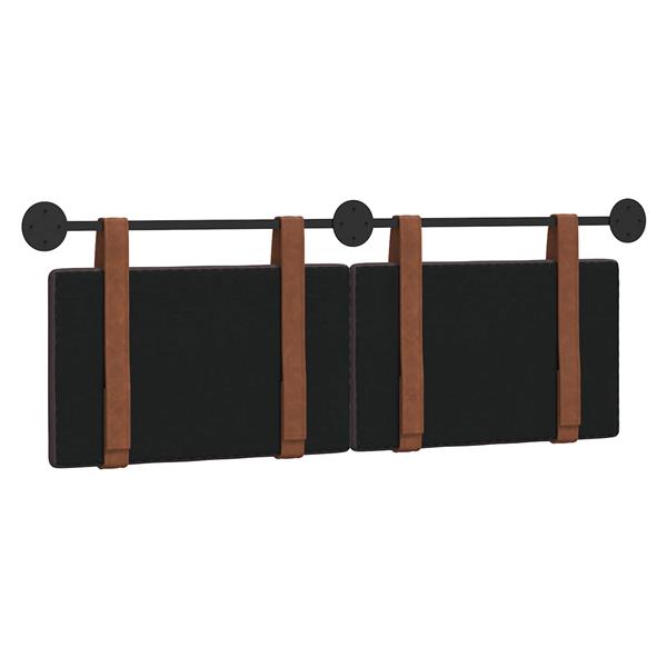 Grote foto vidaxl hangend hoofdeinde effen donkerbruin 140 x 40 cm bewerkt hout antiek en kunst stoelen en banken