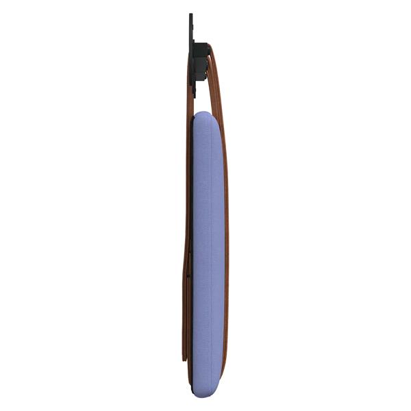Grote foto vidaxl hangend hoofdeinde effen jeans blauw 130 x 55 x 5 cm antiek pu antiek en kunst stoelen en banken