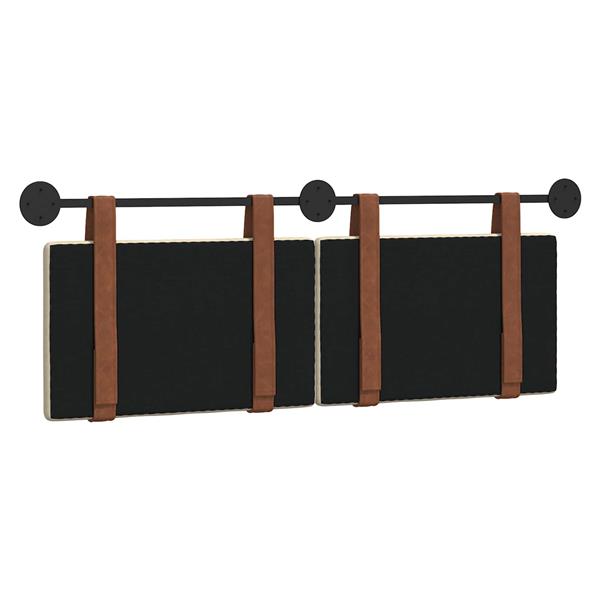 Grote foto vidaxl hangend hoofdeinde effen cr me 120 x 40 cm bewerkt hout antiek en kunst stoelen en banken