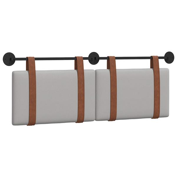 Grote foto vidaxl hangend hoofdeinde effen wolkengrijs 120 x 40 cm bewerkt hout antiek en kunst stoelen en banken