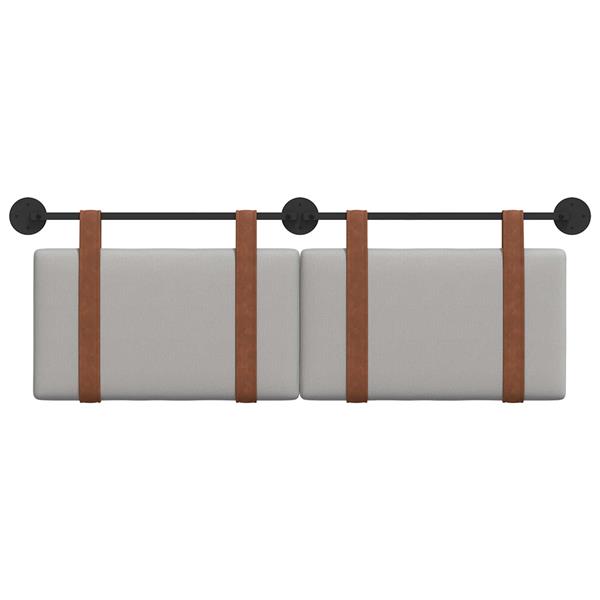 Grote foto vidaxl hangend hoofdeinde effen wolkengrijs 120 x 40 cm bewerkt hout antiek en kunst stoelen en banken