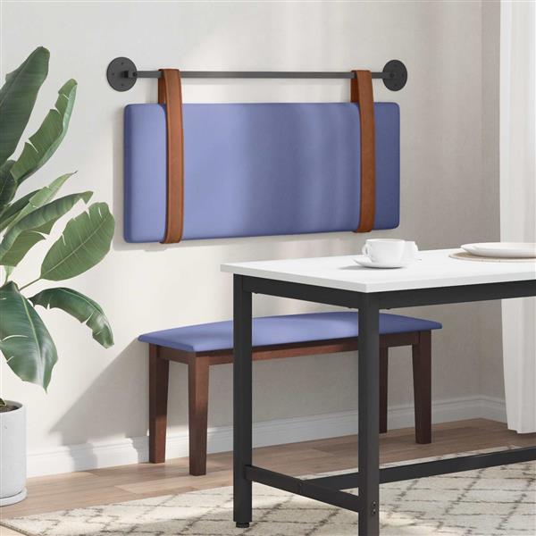 Grote foto vidaxl hangend hoofdeinde effen jeans blauw 100 x 40 cm bewerkt hout antiek en kunst stoelen en banken