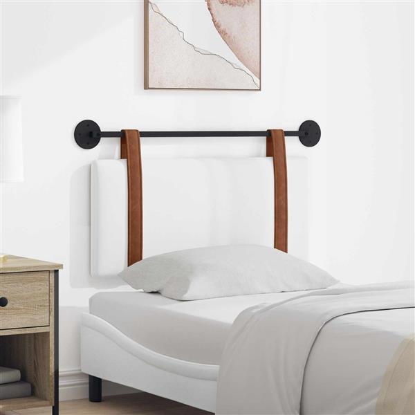 Grote foto vidaxl hangend hoofdeinde wandgemonteerd wit 90 x 40 cm bewerkt hout antiek en kunst stoelen en banken