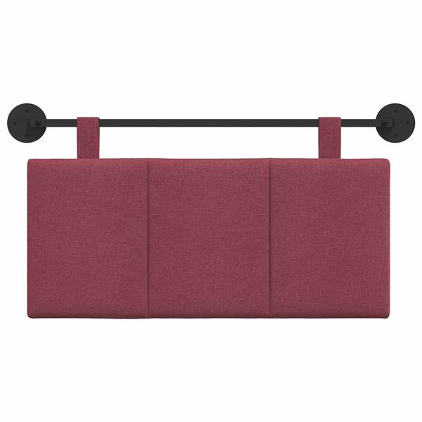 Grote foto vidaxl hangend hoofdeinde wandgemonteerd wijnrood 100 x 55 x 5 cm stof antiek en kunst stoelen en banken