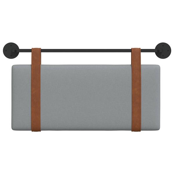 Grote foto vidaxl hangend hoofdeinde effen lichtgrijs 90 x 40 cm bewerkt hout antiek en kunst stoelen en banken