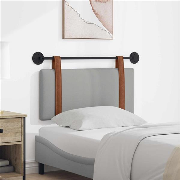 Grote foto vidaxl hangend hoofdeinde effen wolkengrijs 90 x 40 cm bewerkt hout antiek en kunst stoelen en banken