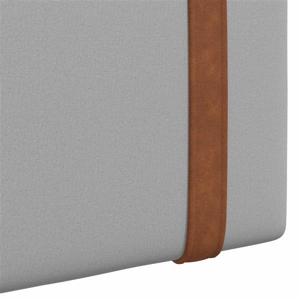 Grote foto vidaxl hangend hoofdeinde effen wolkengrijs 90 x 40 cm bewerkt hout antiek en kunst stoelen en banken