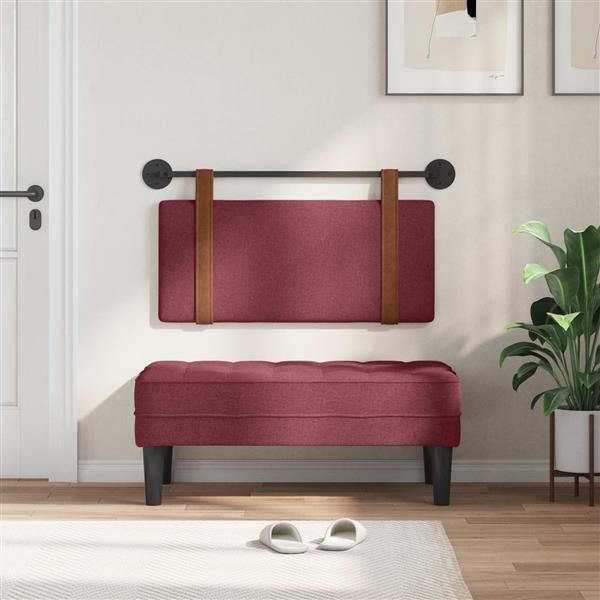 Grote foto vidaxl hangend hoofdeinde effen wijnrood 80 x 40 cm bewerkt hout antiek en kunst stoelen en banken