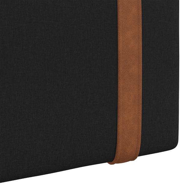 Grote foto vidaxl hangend hoofdeinde wandgemonteerd zwart 80 x 40 cm bewerkt hout antiek en kunst stoelen en banken