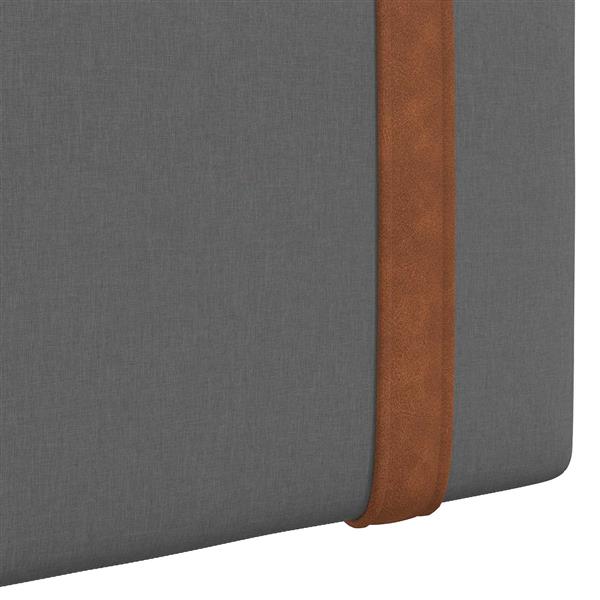 Grote foto vidaxl hangend hoofdeinde effen donkergrijs 80 x 40 cm bewerkt hout antiek en kunst stoelen en banken