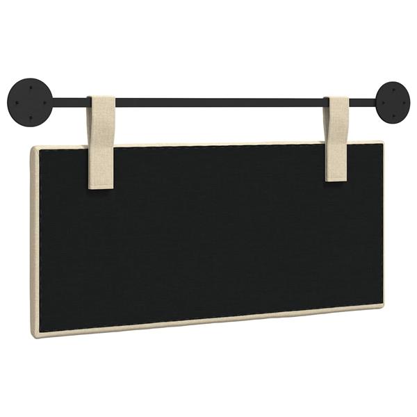 Grote foto vidaxl hangend hoofdeinde wandgemonteerd cr me 90 x 55 x 5 cm stof antiek en kunst stoelen en banken