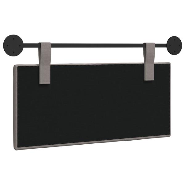 Grote foto vidaxl hangend hoofdeinde wandgemonteerd taupe 90 x 55 x 5 cm stof antiek en kunst stoelen en banken