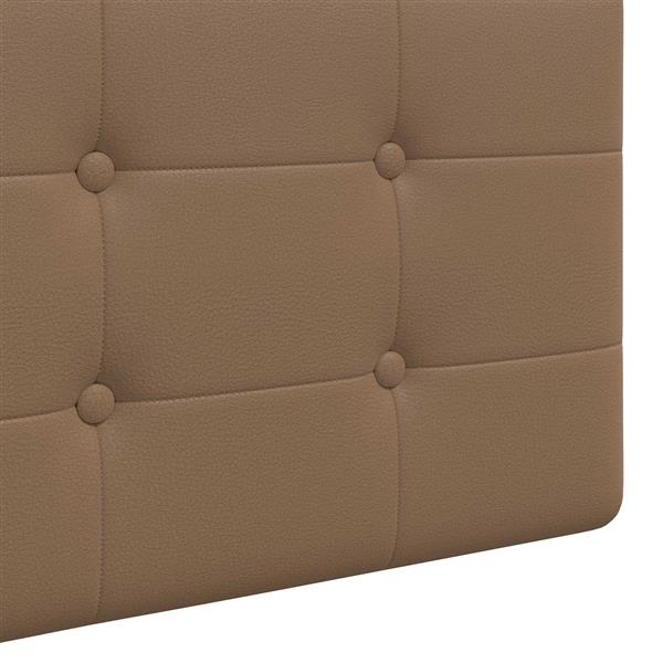 Grote foto vidaxl hangend hoofdeinde cappuccino 210 x 55 x 5 cm nep leer antiek en kunst stoelen en banken