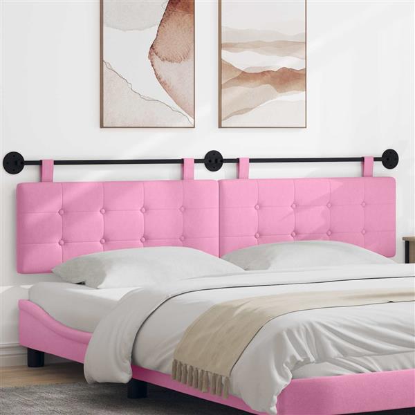 Grote foto vidaxl hangend hoofdeinde wandgemonteerd roze 210 x 55 x 5 cm antiek en kunst stoelen en banken