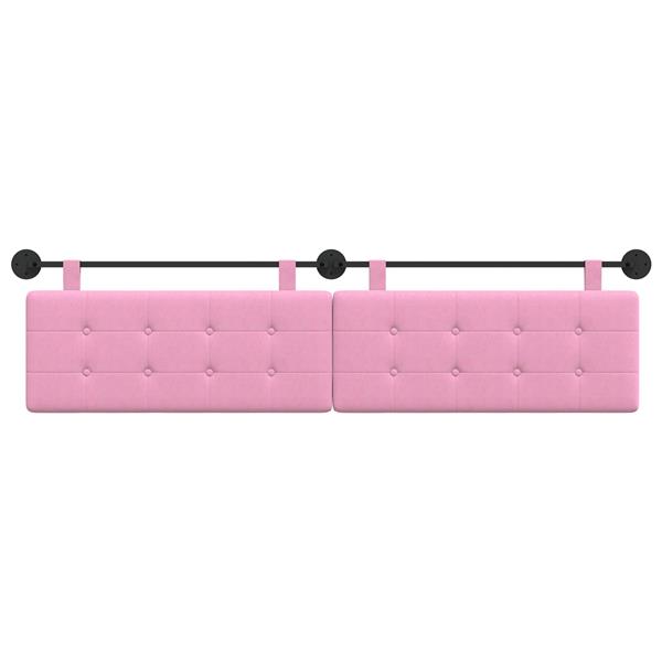 Grote foto vidaxl hangend hoofdeinde wandgemonteerd roze 210 x 55 x 5 cm antiek en kunst stoelen en banken