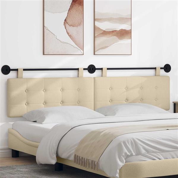 Grote foto vidaxl hangend hoofdbord cr me stof antiek en kunst stoelen en banken