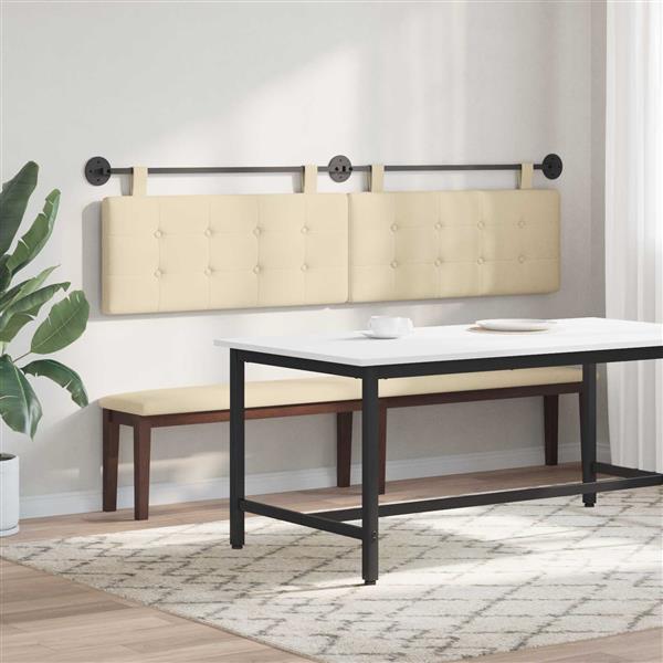 Grote foto vidaxl hangend hoofdbord cr me stof antiek en kunst stoelen en banken