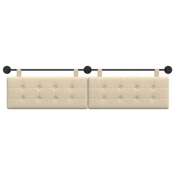 Grote foto vidaxl hangend hoofdbord cr me stof antiek en kunst stoelen en banken