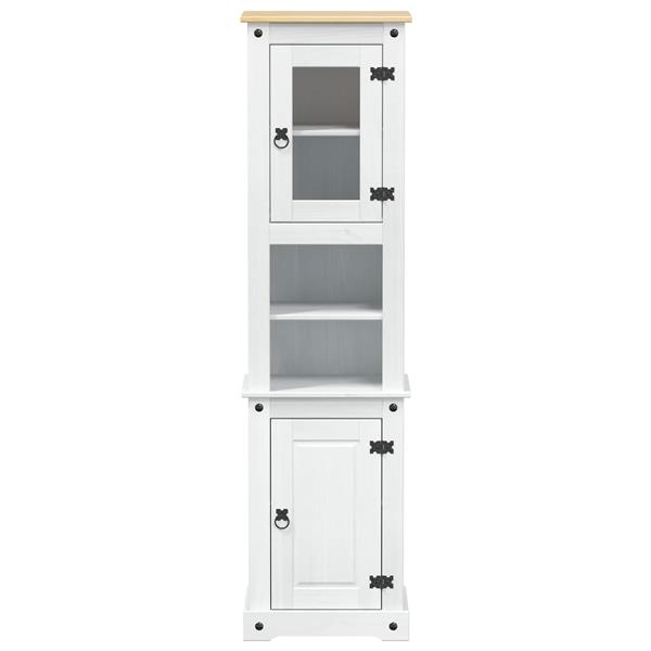 Grote foto vidaxl badkamerkast met plank wit 50 x 40 x 185 cm massief grenenhout huis en inrichting complete badkamers