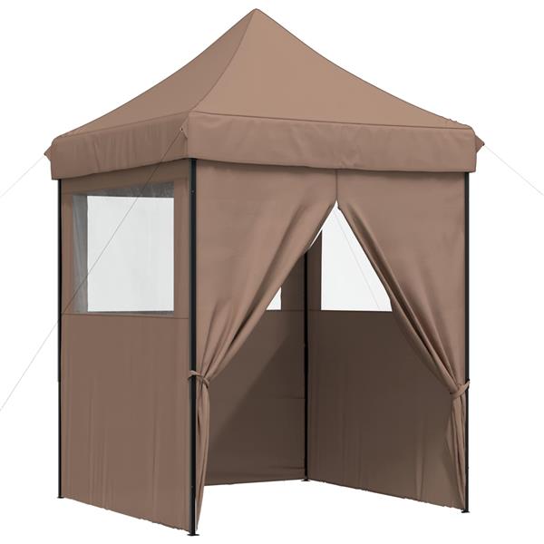 Grote foto vidaxl partytent bruin 200 x 200 x 306 cm oxford stof tuin en terras overige tuin en terras