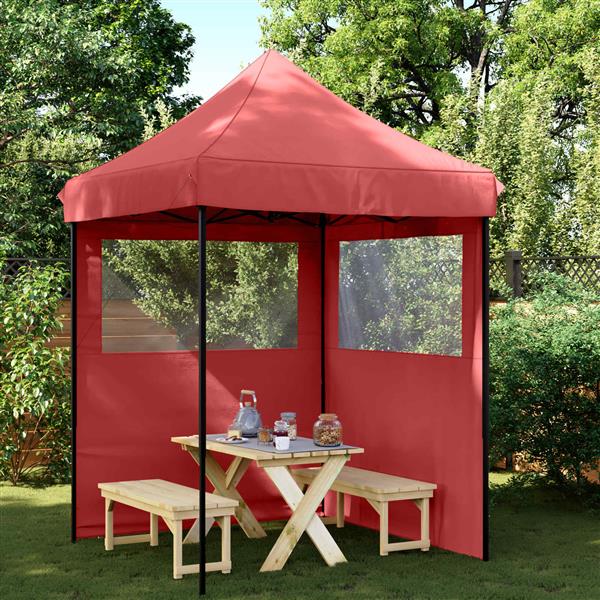 Grote foto vidaxl partytent bordeauxrood 200 x 200 x 306 cm oxford stof tuin en terras overige tuin en terras