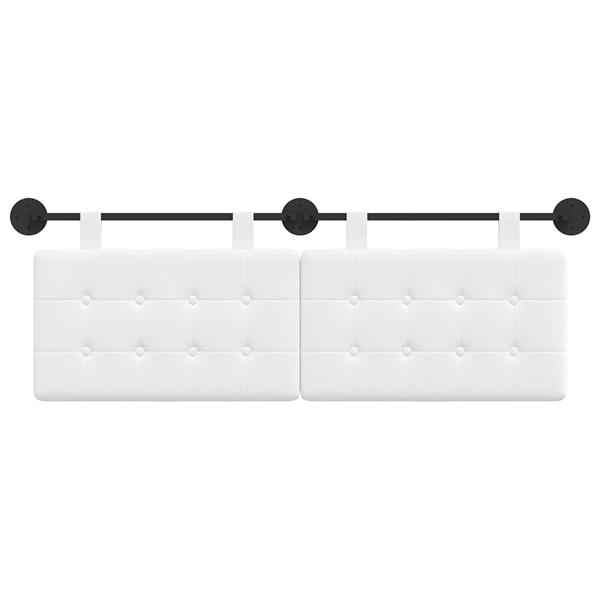 Grote foto vidaxl hangend hoofdeinde wandgemonteerd wit 130 x 55 x 5 cm antiek en kunst stoelen en banken