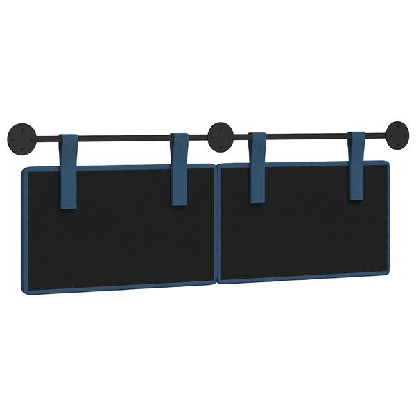 Grote foto vidaxl hangend hoofdeinde wandgemonteerd blauw 130 x 55 x 5 cm antiek en kunst stoelen en banken