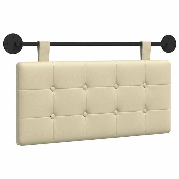 Grote foto vidaxl hangend hoofdeinde cr me 100 x 55 x 5 cm nep leer antiek en kunst stoelen en banken