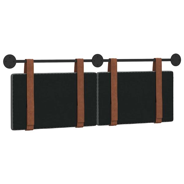 Grote foto vidaxl hangend hoofdeinde effen donkergrijs 120 x 40 cm bewerkt hout antiek en kunst stoelen en banken