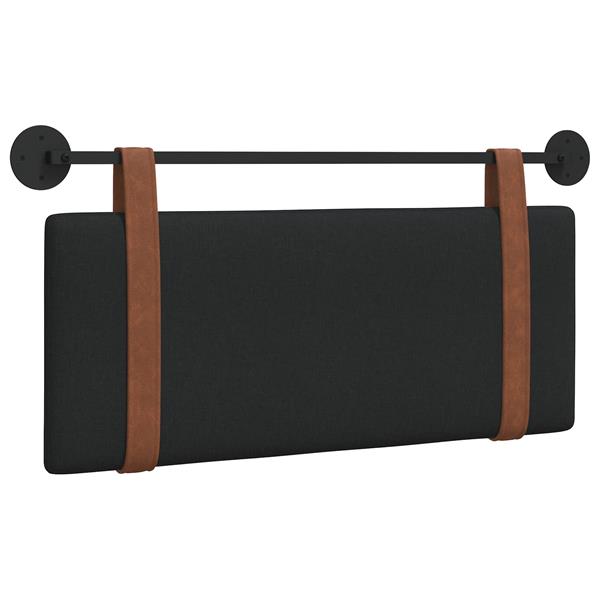 Grote foto vidaxl hangend hoofdeinde effen zwart 100 x 40 cm bewerkt hout antiek en kunst stoelen en banken