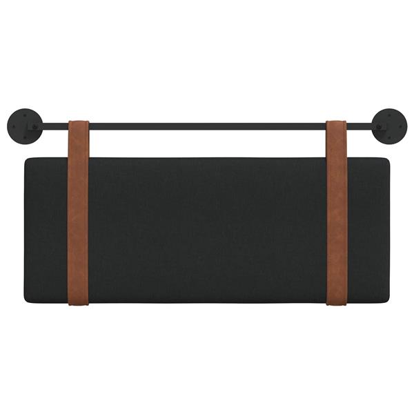 Grote foto vidaxl hangend hoofdeinde effen zwart 100 x 40 cm bewerkt hout antiek en kunst stoelen en banken