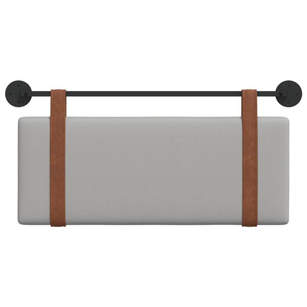 Grote foto vidaxl hangend hoofdeinde effen wolkengrijs 100 x 40 cm bewerkt hout antiek en kunst stoelen en banken